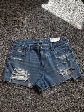 American Eagle Outfitters Distressed Blue Denim Cutoff Shorts